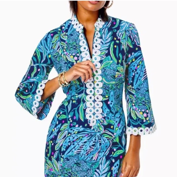 Shealyn Maxi Caftan in Low Tide Navy Catty Purrsonality size 6 - new with tags! - Picture 8 of 9